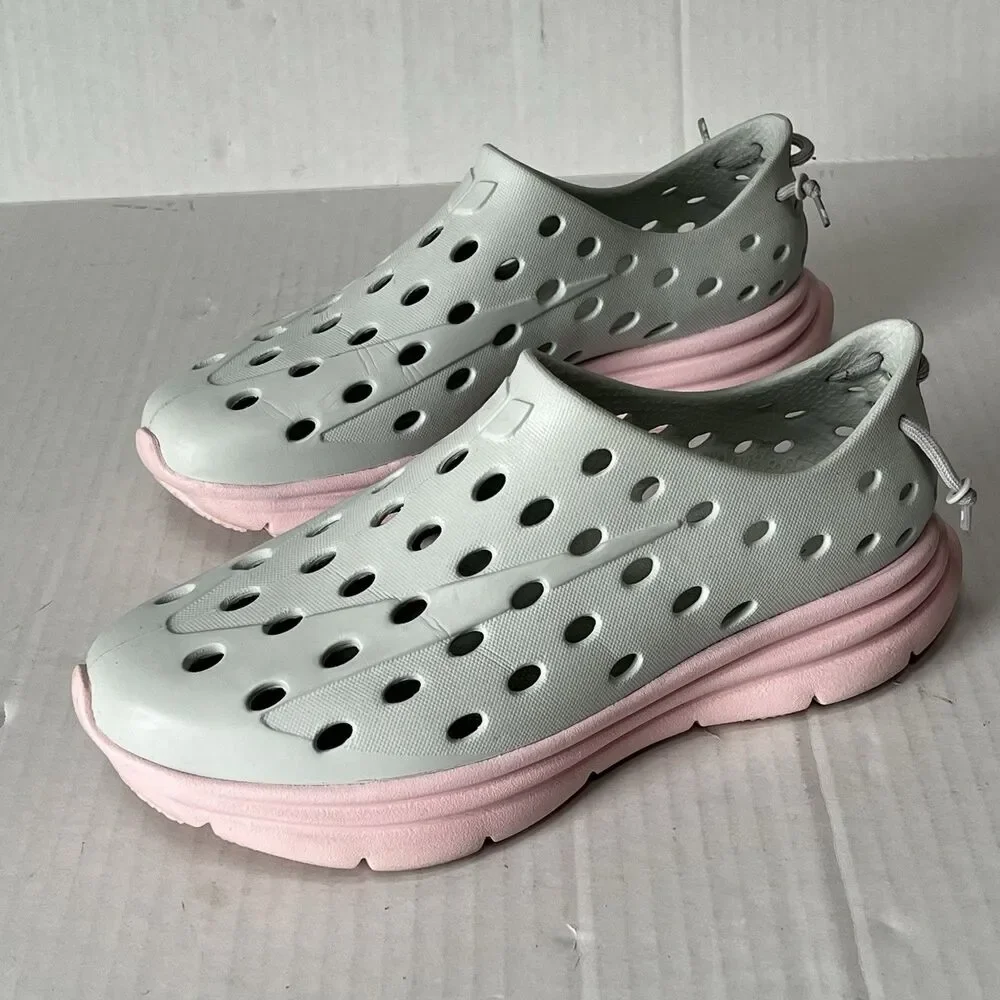 Kane Revive Recovery Shoes Unisex W9 M7 Gray Pink Active Vented Rubber Waterproo